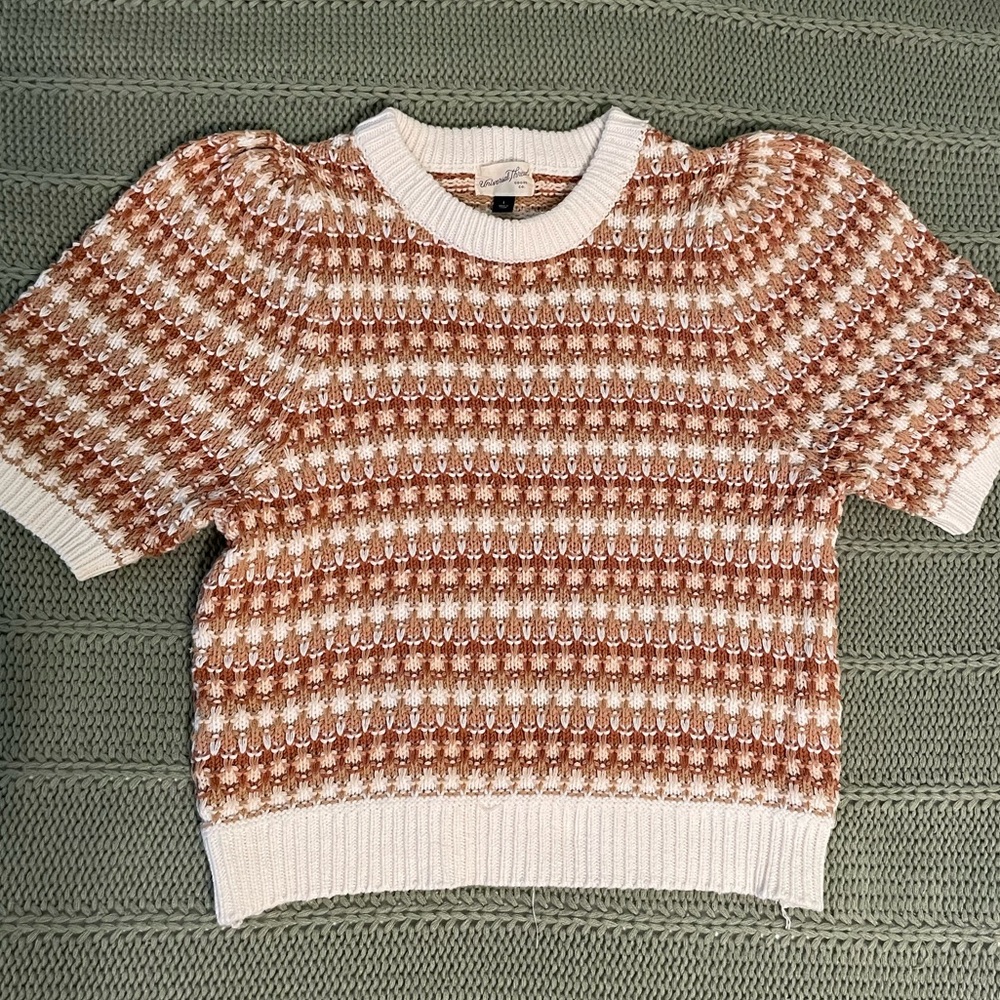 Universal Thread Crochet Sweater - Short-Sleeve and Cropped - Women’s Large